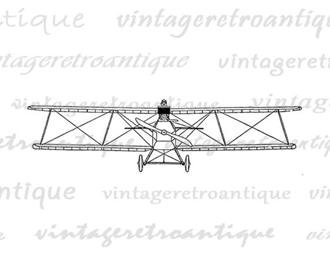 Antique Fighter Plane Printable Image Graphic Plane Clip Art Download Digital Vintage Clip Art Jpg Png Eps HQ 300dpi No.1690