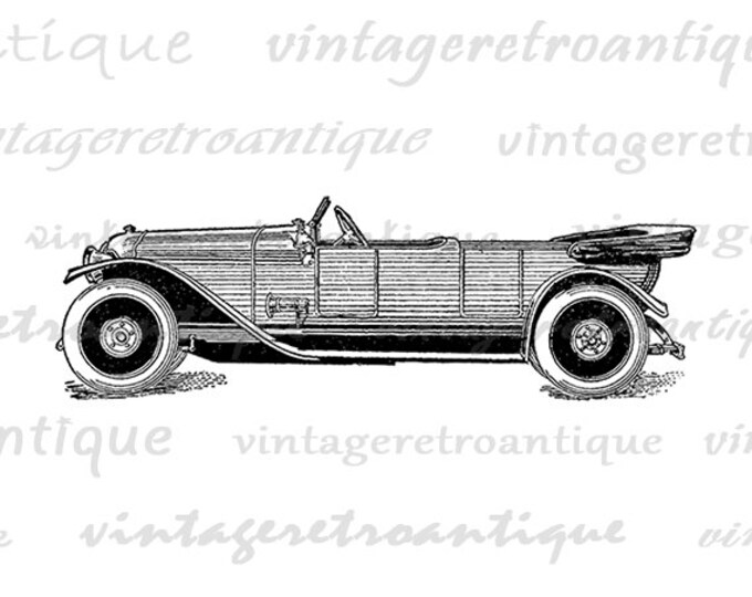 Digital Car Antique Automobile Image Graphic Printable Download Vintage Clip Art Jpg Png Eps HQ 300dpi No.3424