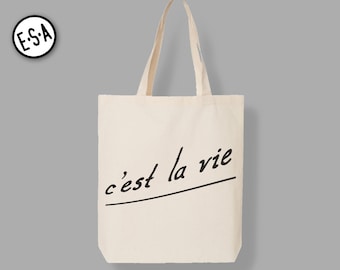 C'EST LA VIE. French Market Tote.