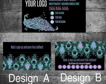 Lularoe Peacock business cards, Seller Marketing, Peacock business cards, love my leggings, Custom business, Pop Ups Chalk, digital file