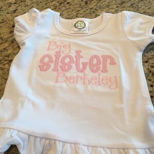 big sister applique shirt