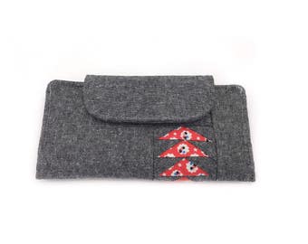 Women's Wallet - Womens Clutch Wallet - Bifold Wallet - Quilted Wallet - Slim wallet - Thin Wallet - black wallet