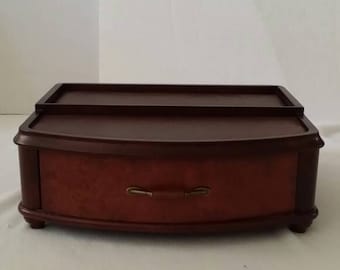 Frontage Brown Wooden Jewelry Box 16 X 10 X 6