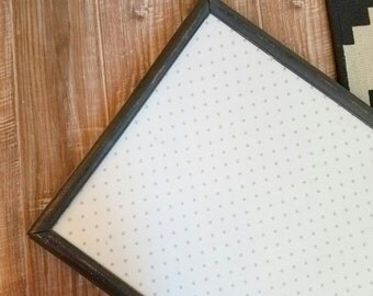 READY TO SHIP Fabric Cork Board Distressed Black Memo Board Christmas Gift Star Fabric Bulletin Board
