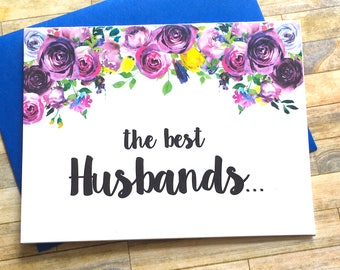 Pregnancy Announcement to Husband Card - Pregnancy Reveal to Husband - New Daddy Announcement - We Are Having a Baby - Pregnancy - VIOLETS