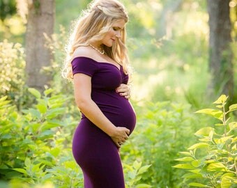 CLAIRE Maternity Dress for Photo Shoot/Maternity Gown/ Maxi Dress/ FITTED/ Modeling/ Criss Cross Sweetheart Cap Sleeve