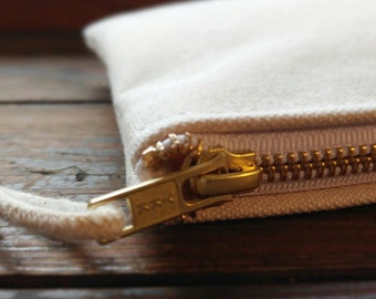 15 Large heavy duty canvas zipper pouches - Volcano Goods