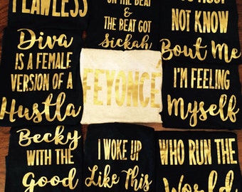 Beyonce bachelorette party tanks / bachelorette party favors / fast shipping