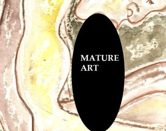 BLOW JOB ART self fellatio erotica artist penis art male nude art cock erection dick gay art etsy xxx erotica fellatio sex art painting ety