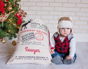 Personalized Santa Sack - Custom Santa Sack- Special Delivery - Custom Santa Bag - Christmas Toy - Unique Gift Wrapping - Gift from Santa