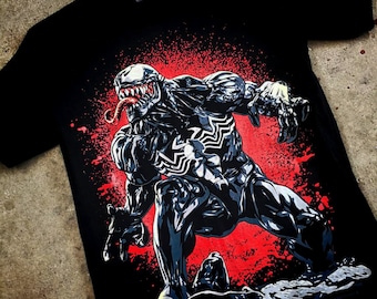 Venom Comic alien Symbiote Venom hosts The Amazing Spider-Man antihero BT 96 Black Timber Black T-shirt Sz. S,M,L,XL,XXL