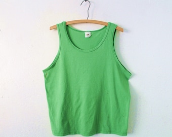 MEDIUM Vintage 80s/90s Fruit of the Loom Golden Blend Soft and Thin Sleeveless Tank Top