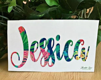 VINYL NAME DECAL - Personalized Name Decal - Custom Name Decal - Tumbler Decal - Cup Decal - Name Decal
