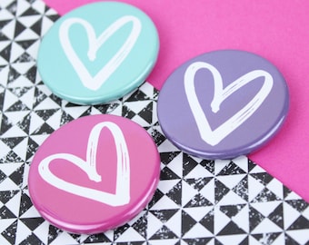 Fridge magnet, Girly gift, Heart magnets, Memo board magnets, 38mm heart fridge magnet set