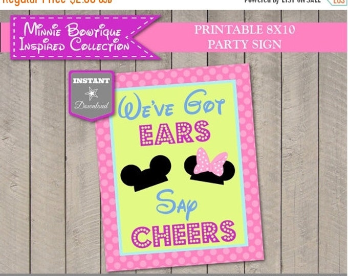 SALE INSTANT DOWNLOAD Mouse Bowtique Printable 8x10 We've Got Ears, Say Cheers Party Sign / Birthday / Bowtique Collection / Item #2217