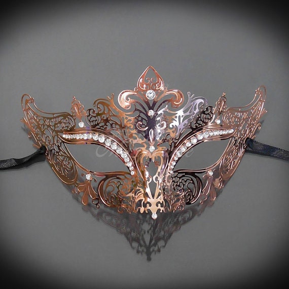 New Rose Gold Mask Rose Gold Masquerade Mask Mask Prom