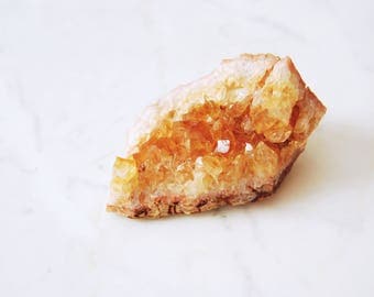 Citrine Crystal Geode Cluster // Raw Crystal for Healing, Confidence, Creativity, and Wealth // Yellow Mineral Specimen for Reiki, Yoga #9