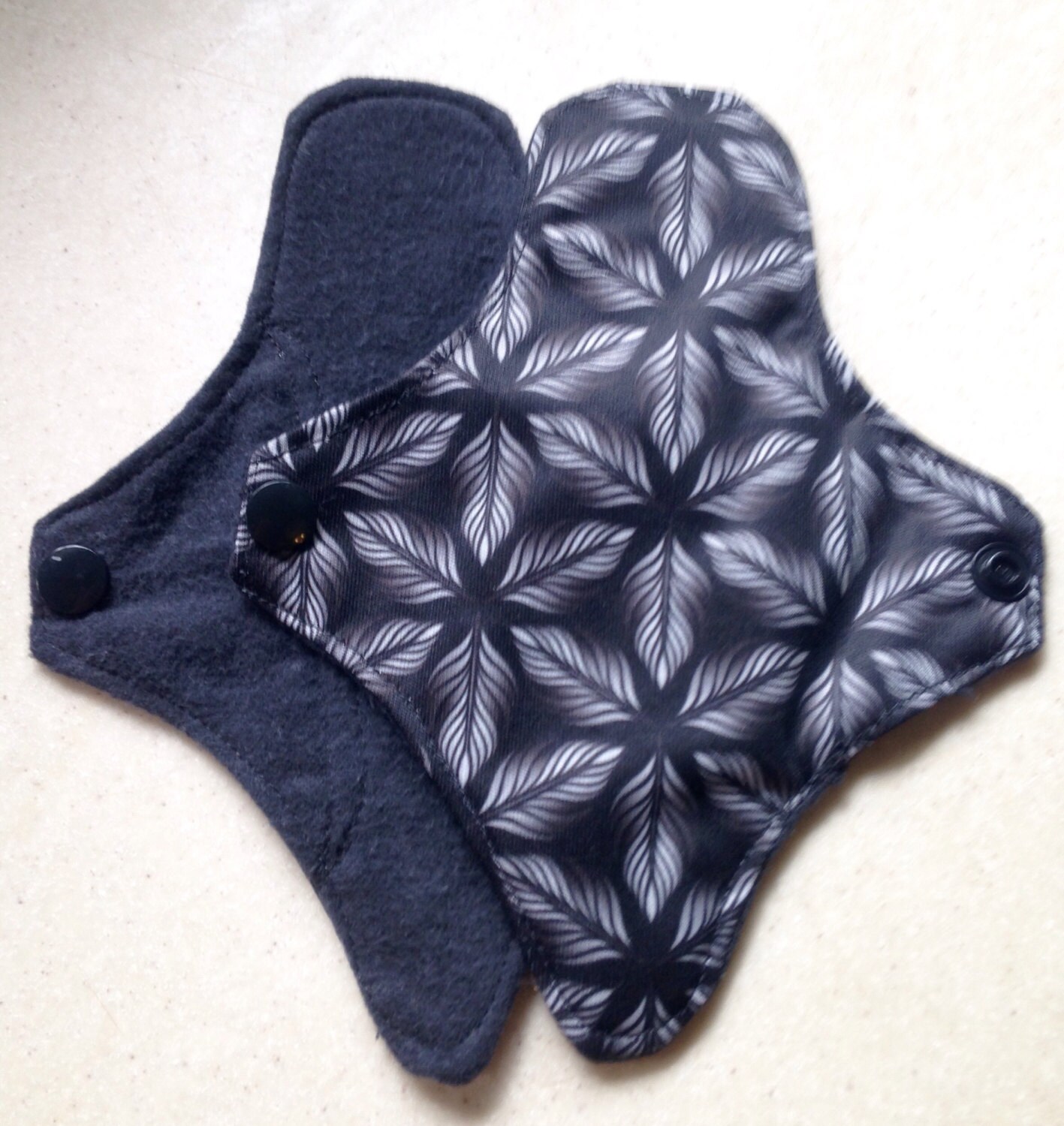 Thong panty liner 7 menstrual pads organic bamboo hemp