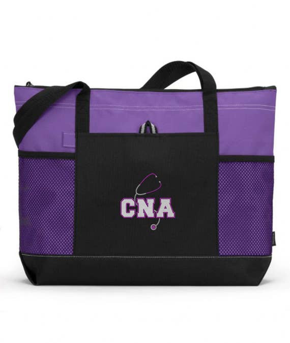 CNA Tote Bag/Embroidered CNA Tote Bag/ CNA With Stethoscope