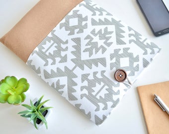 New iPad Case, iPad 9.7" Case, iPad Pro Case, iPad Air Case, Galaxy Tab S3, Google Pixel C, Vegan Tablet Sleeve - Aztec