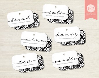 PRINTED ITEM: Gift Tags for Housewarming Basket - Set of 6