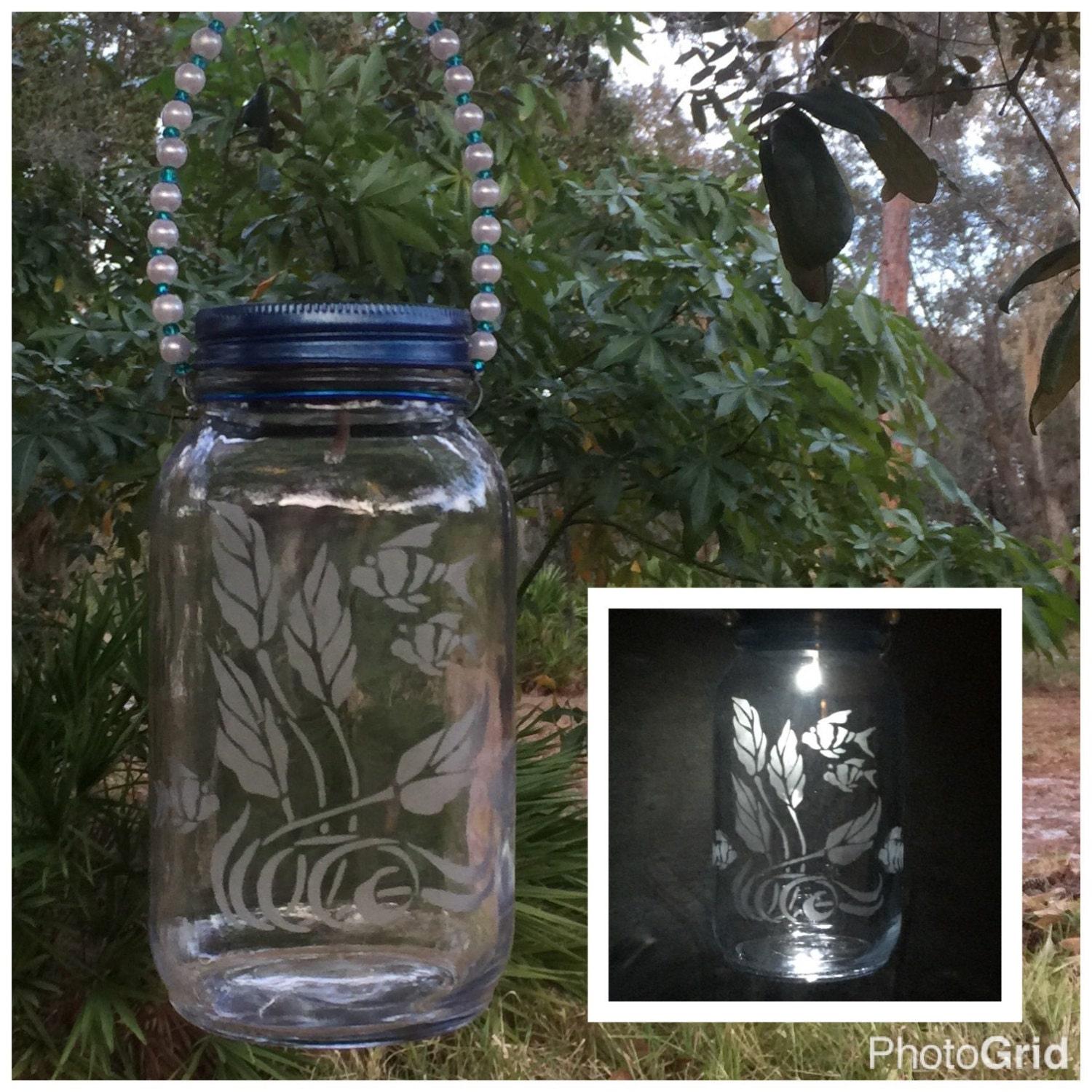 Fish Lamp Hanging Solar Light For Outdoors Etched Engraved