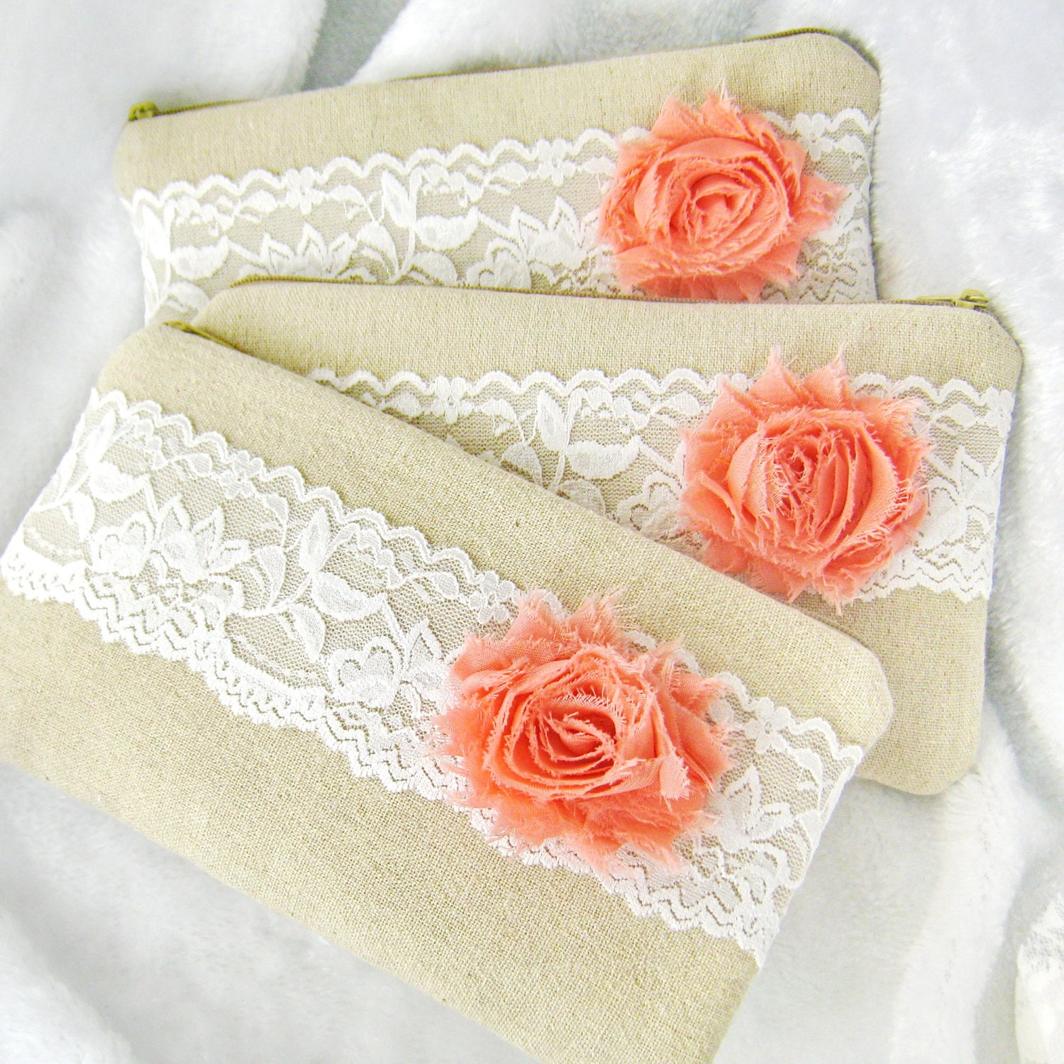 white flower clutch