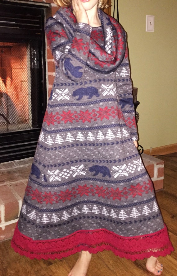 Girls winter dress / girls sweater dress / girls warm dress / toddler dress / junior dress / matching dress, leggings, and infinity scarf