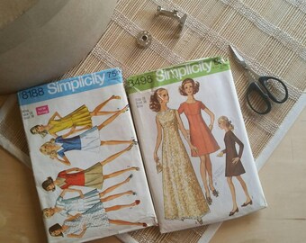 Simplicity 60s S-16 Vintage Patterns 8498 & 8188