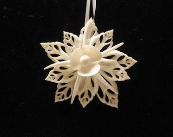 Beach Christmas Ornament - Seashell Christmas Ornament - Beach Themed Tree - Coastal Christmas - Coastal Ornament - Snowflake Ornament