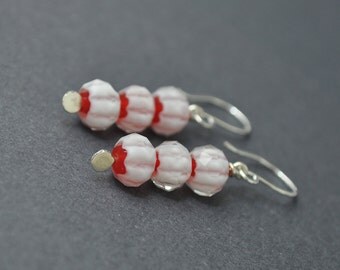 Dangle Christmas Earrings, Silver Silver Earrings,