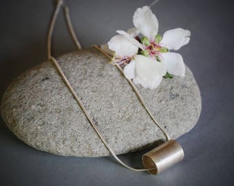 Sterling Silver Necklace "Tube"
