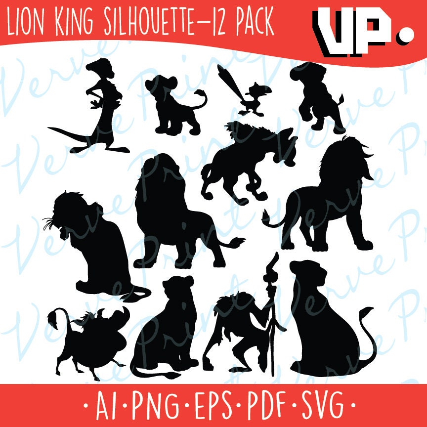 Download Lion King Silhouette Svg Ai Eps Pdf Cutting file vector