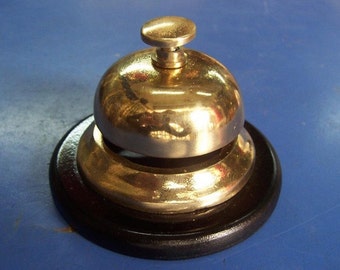 Bronze Brazen Brass Hotel Bell Handmade Present Gift