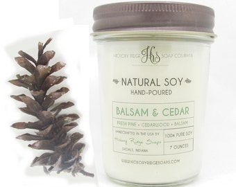 Balsam and Cedar Soy Candle, Soy Wax Candles, Coffee Candles, Soy Candles Handmade, Scented Candles, Soy Candles, Natural Candles