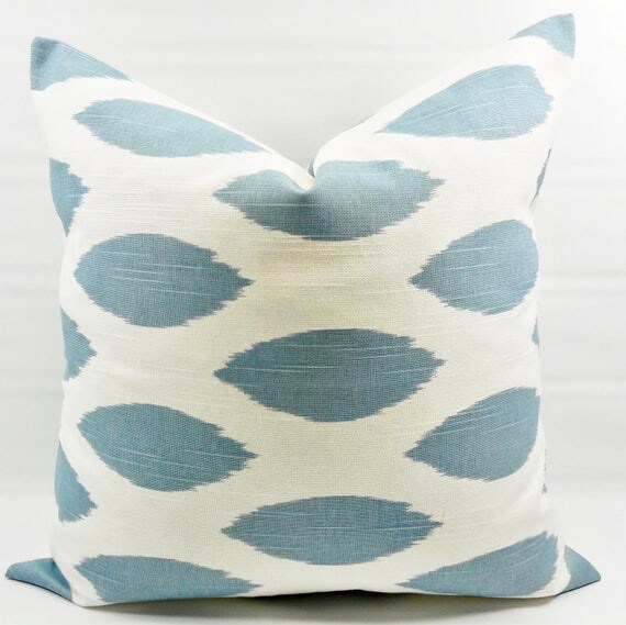 Cashmere Blue Pillow cover. Chipper Print Pillow cover.