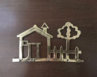 Brass House Shaped Key Holder