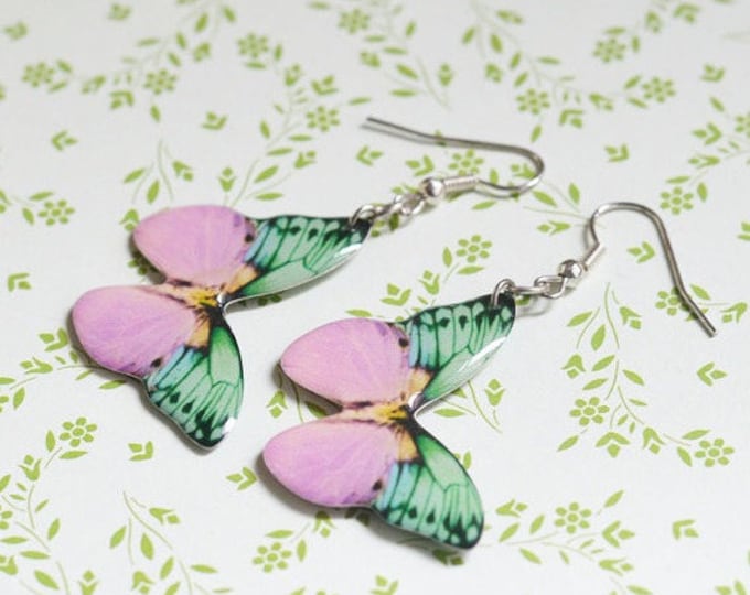 Butterfly Kiss // Earrings with butterfly epoxy resin // Fresh Items for Her // Best Trends // Boho Chic // Nature //