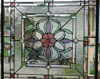 Stained Glass Window Hanging 25 3/4 X 25 3/4