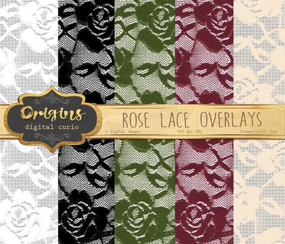 Rose Lace Overlays rose lace digital paper PNG transparent
