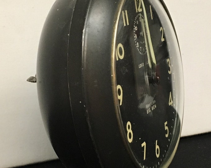 Storewide 25% Off SALE Vintage Westclox Baby Ben Mechanical Winding Travel Alarm Clock Featuring Iconic Loud Alarm Design