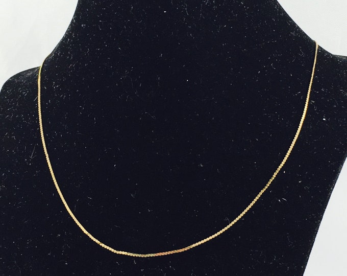 Storewide 25% Off SALE Vintage 10k Yellow Gold Italian "S" Chain Designer Necklace Featuring Elegant Timeless Design