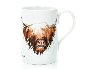 Highland Cow Porcelain Mug