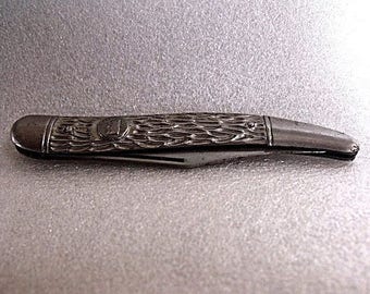 Imperial Pocket Knife - Rare Metal Handle Folding Knife - Single Blade Toothpick Knife made by Imperial Providence RI from the 1960's