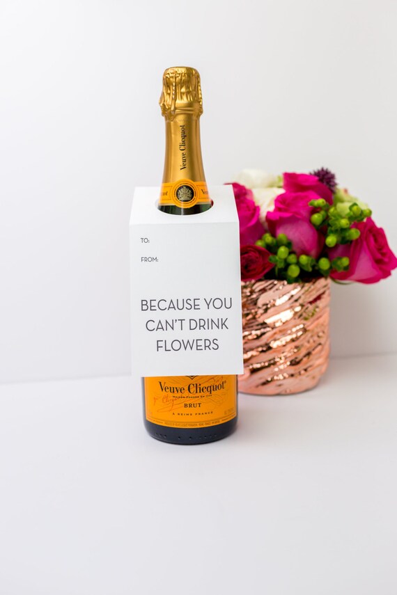 Weil Man Blumen Nicht Trinken Kann Lustige Wein Liebhaber-Geschenk. Nicht trinken Blumen Wein