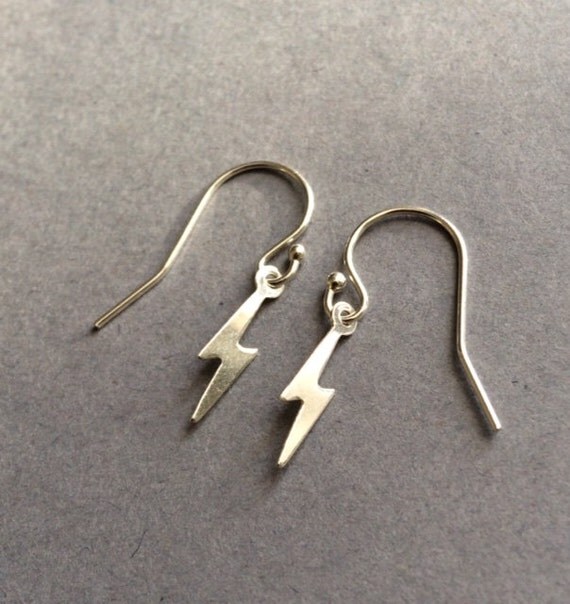 Lightning Bolt Earrings Silver Lightning Bolt Earrings