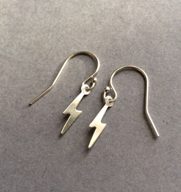 Lightning Bolt Earrings Silver Lightning Bolt Earrings