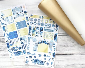 Midnight Garden Kit - PERSONAL - Weekly Kit - Planner Stickers - Matte