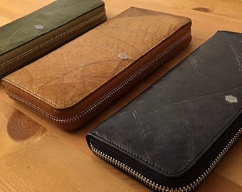 Real Leaf Zip Wallet Purse