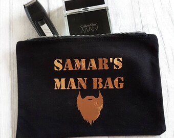 Men's toiletry bag, shaving kit, shaving bag, man bag, father's day gift, gift for dad, copper men's gift, personalised men's gift, beard